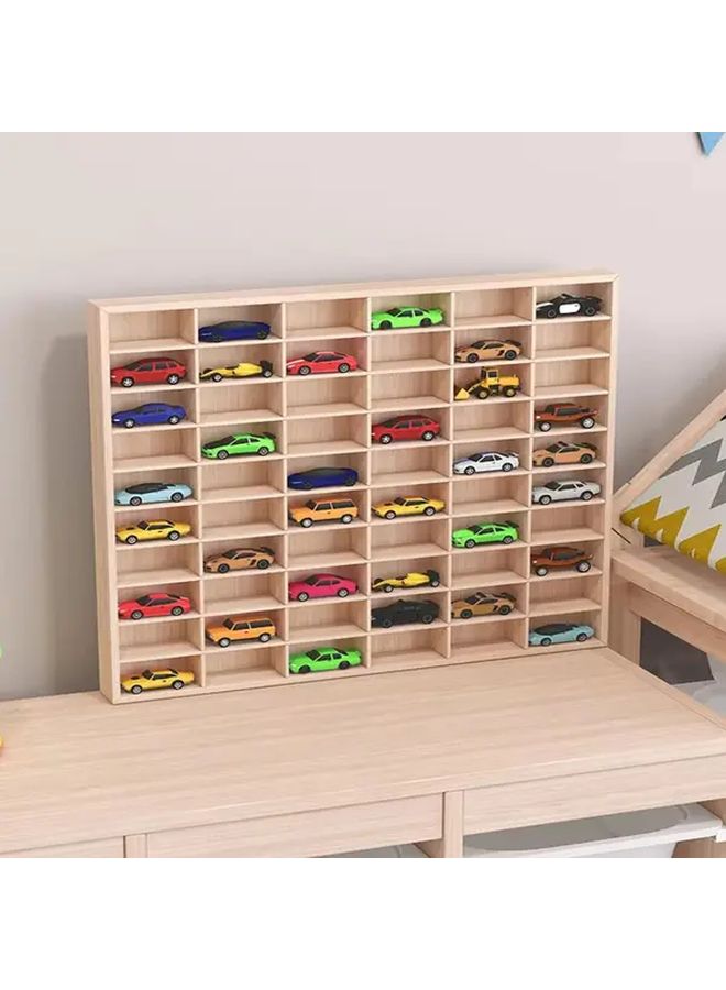 60 Grids 1 64 Scale Wood Model Car Display Case With Hook For Miniature Collectibles - Image 1